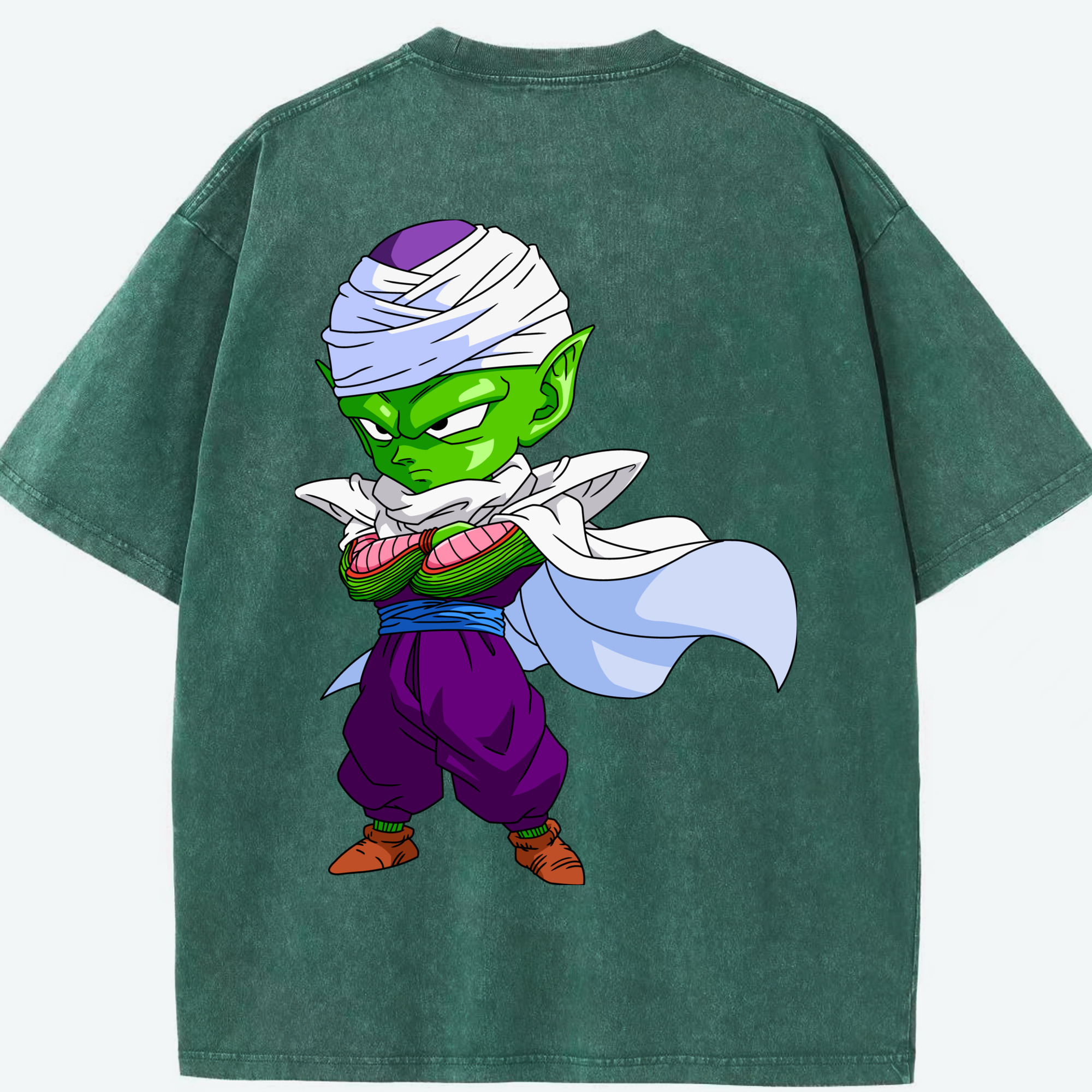 （画像用） ドラゴンボール ピッコロ DRAGON BALL Piccolo 綿100% ヴィンテージ風 半袖Tシャツ（背面プリント）